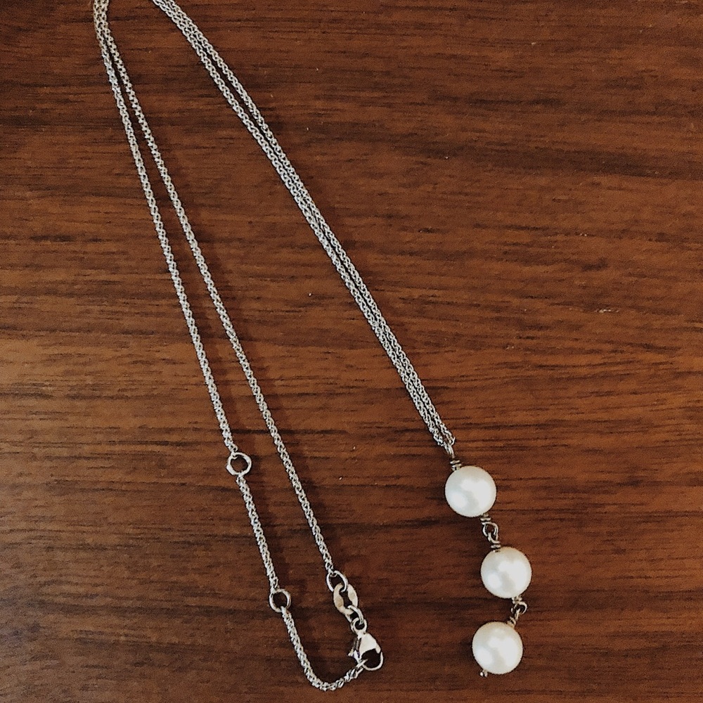 James Avery Triple Pearl Sterling Silver Necklace